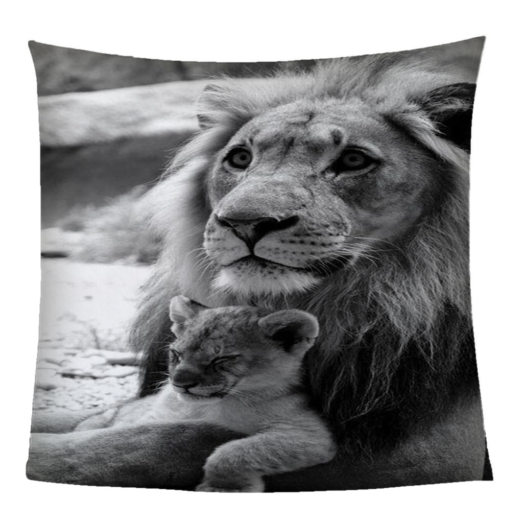 Coperta In Pile Di Pelliccia Sintetica Per Divano E Letto, Leone Animale Grigio Stampata Coperta Matrimoniale Invernale Di Flanella 180X200Cm Morbida, Calda E Accogliente, Fluffy