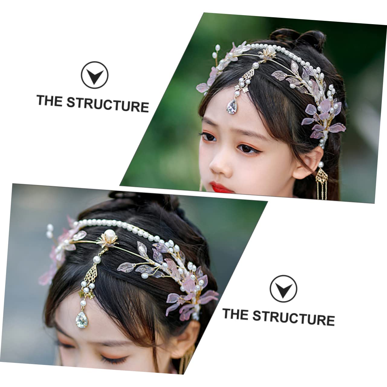 Mikinona Chinesischer Hanfu Kopfschmuck Vintage aus Legierung Retro mit Langen Quasten Elegantes Haaraccessoire für Frauen Geeignet für Alltag und Geschenk