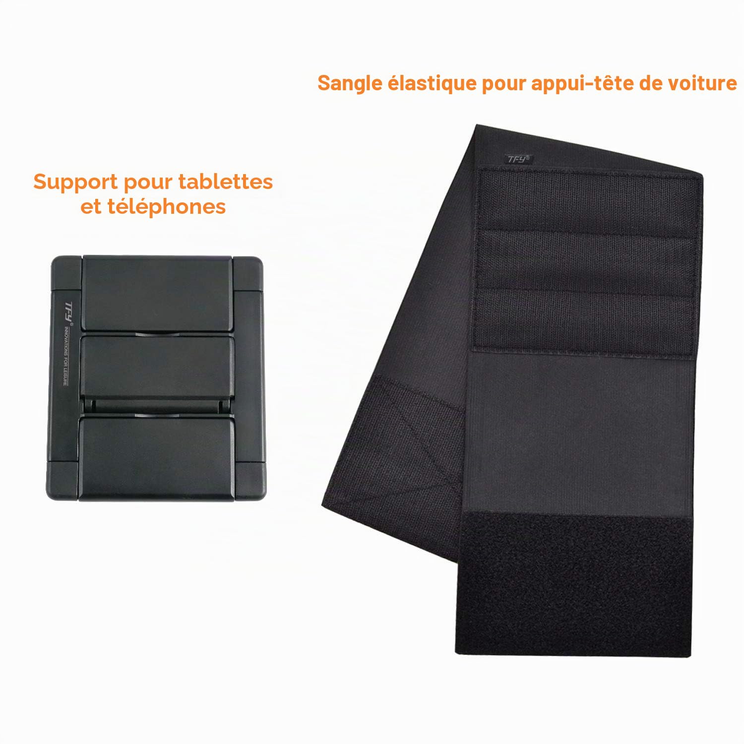 TFY Support de Voiture à Fixer sur l’appuie-tête pour téléphones et tablettes, Compatible avec écrans de 5 à 10,5 Pouces