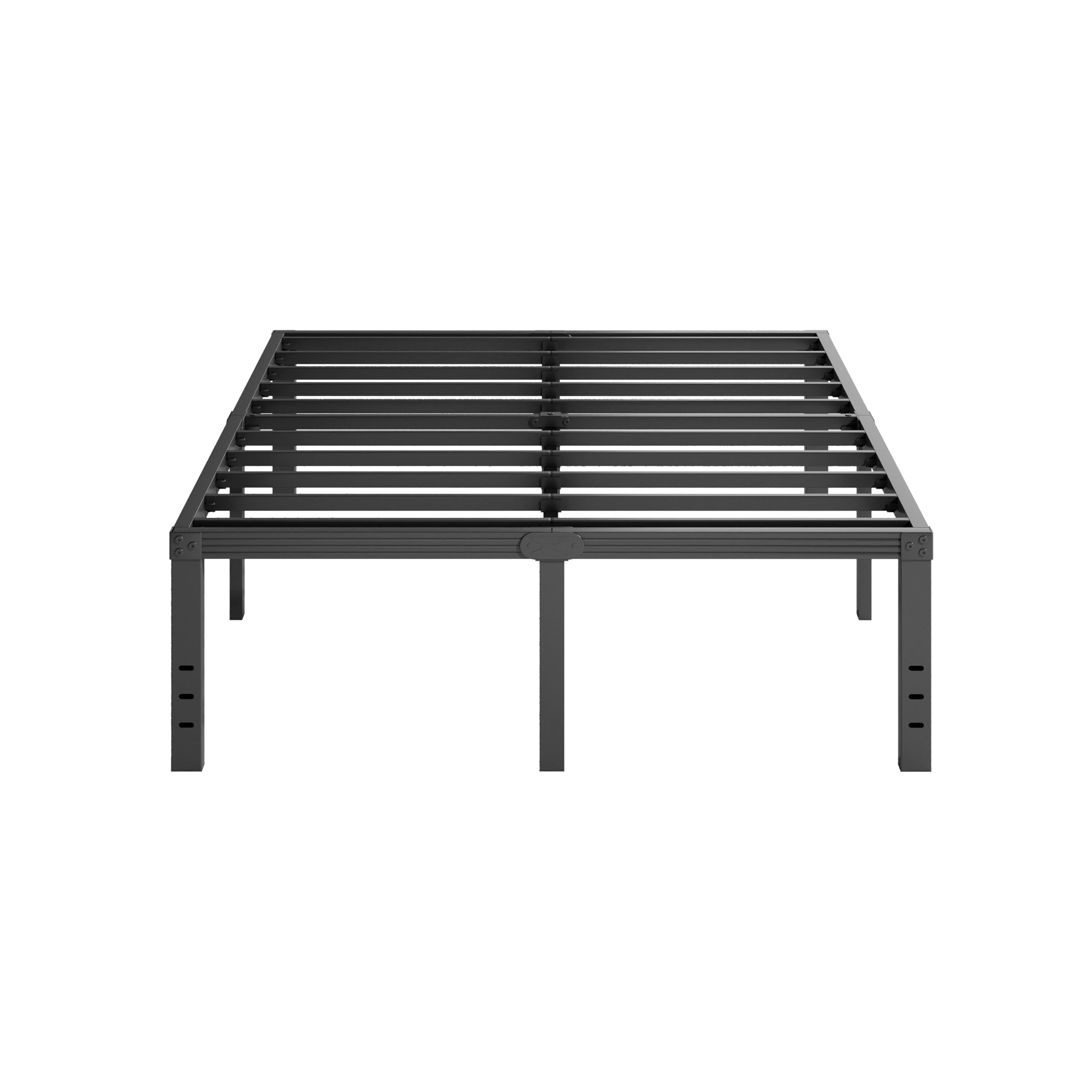 18 Inch High Metal Queen Bed Frame, Platform Bed Frame Queen Size No Box Spring Needed, Easy Assembly, Noise Free, Sturdy, Black