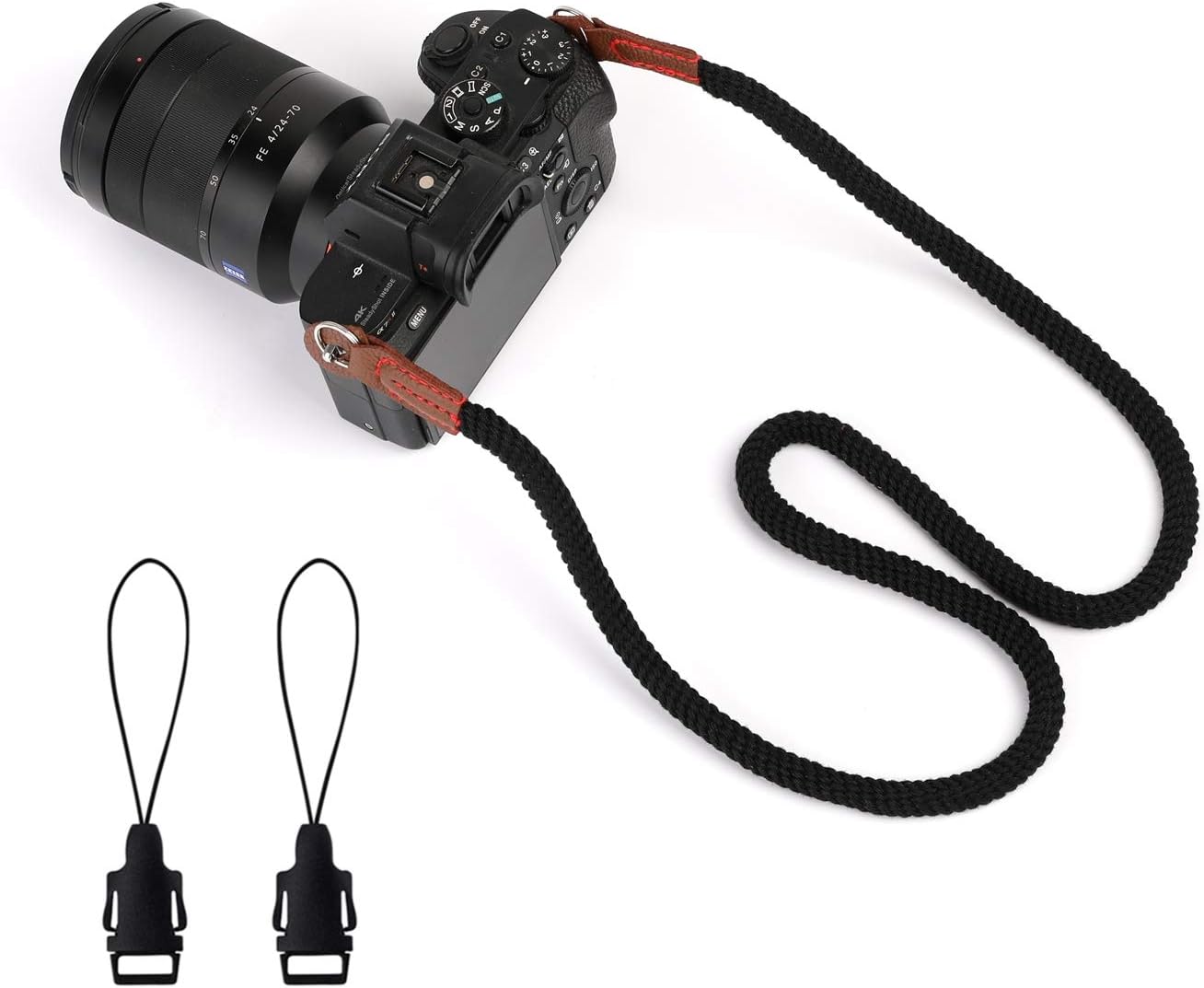 WANBY Camera Strap Handmade Soft Cotton Vintage Camera Neck Shoulder Strap with Free Quick