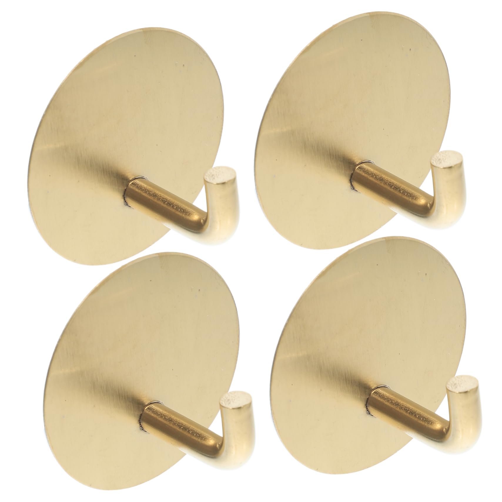 Tofficu Gancho Pegajoso Gancho Adhesivo Resistente Toalleros Para Baño Gancho Para Toallas De Baño Ganchos Para Albornoces Para Baños Acero Inoxidable Golden 4 Piezas X 4