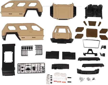 Body Shell 1/10 RC Durable Plastic Car Shell Desert Yellow for and Axial SCX10 324mm Wheelbase