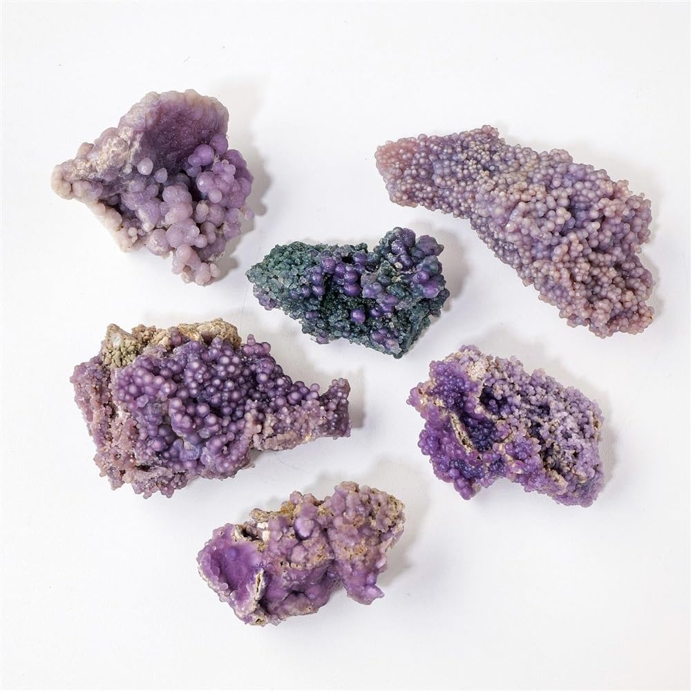 Raw Stone Purple Grape Agate Crystal Gemstone Crystal Rough Stone Collection Home Decoration Ornaments