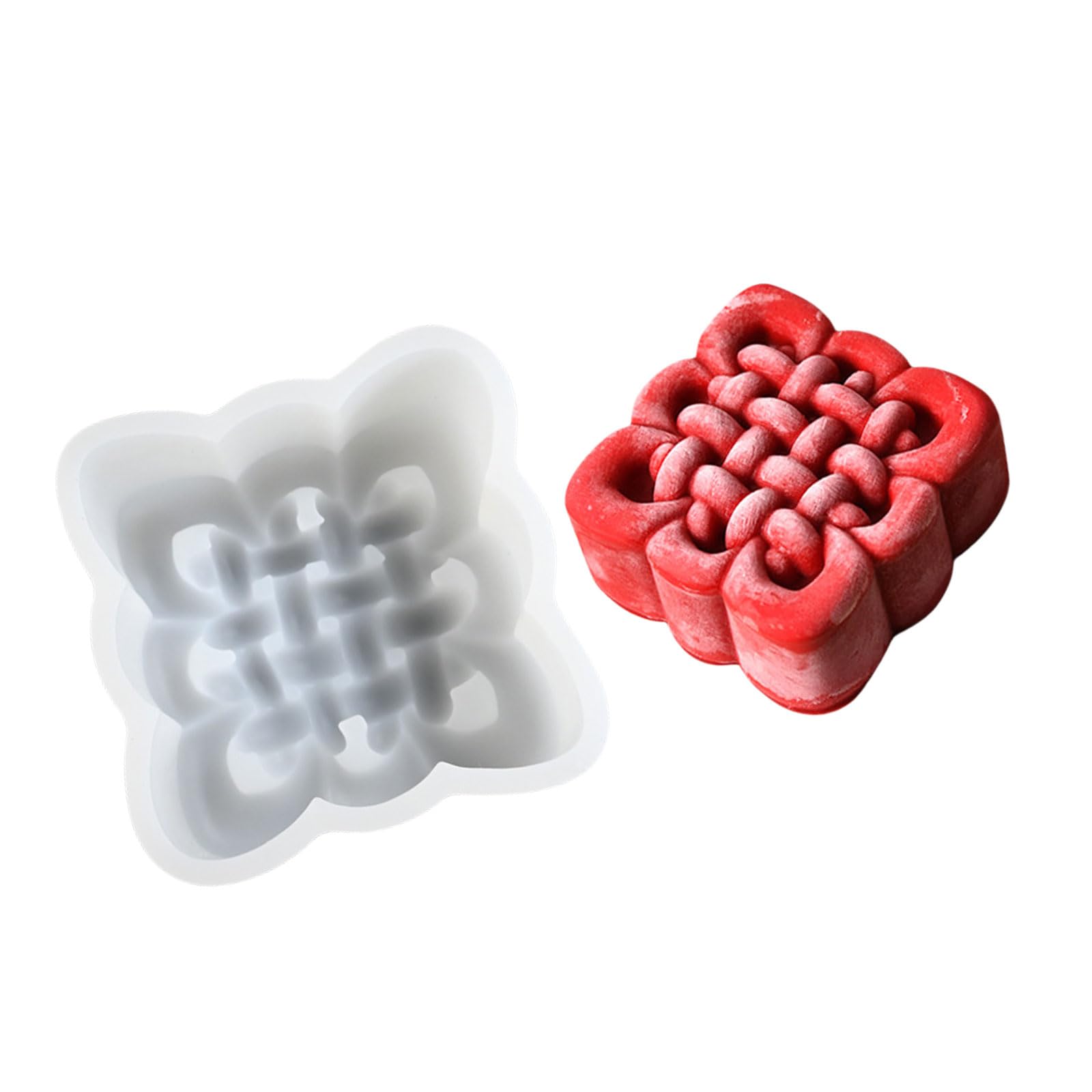 Mousses Cake Decorating Molds Silicone Molds Chinese Knot Shape Chocolate Holiday Dessert Cake Baking Tool Nonstick Chocolate Mold Nonstick Baking Tool Easily to Clean