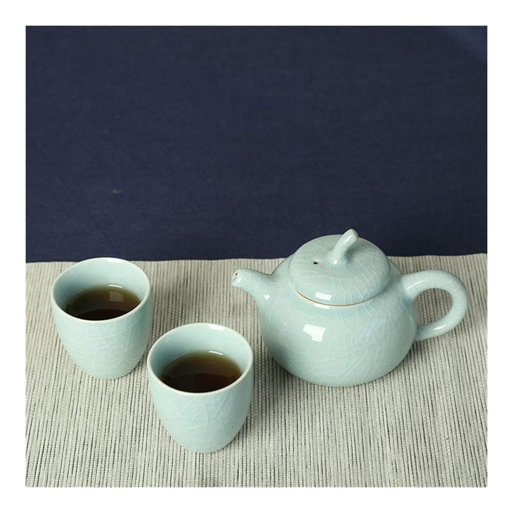 Two Cups Easy to Travel Pot Pot of Kung Fu Tea (Color : Pumpkin Pot)