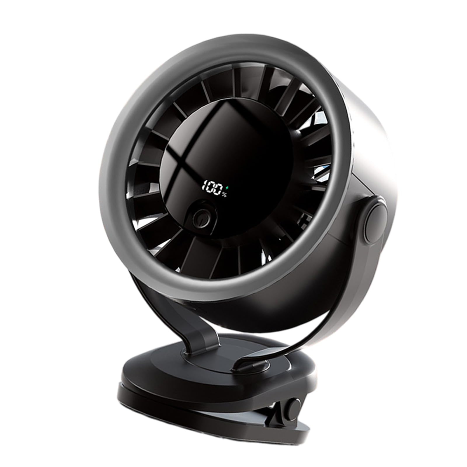 Jazuaiao Tough Clip Fan with Extended Battery Life and 360 Degree Moving Head Battery Clip Fan
