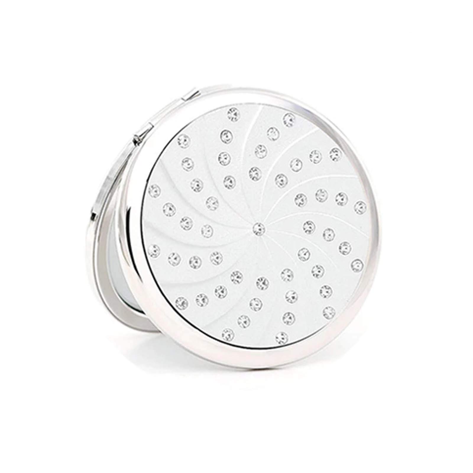 Female Makeup Mirror Portable Small Round MirrorTravel Makeup MirrorFolding Mirror Handheld 2-Sided Mirror Round MirrorIt Is Excellent Makeup Gift For Makeup Lovers Valentines Day Creativegift Mirror