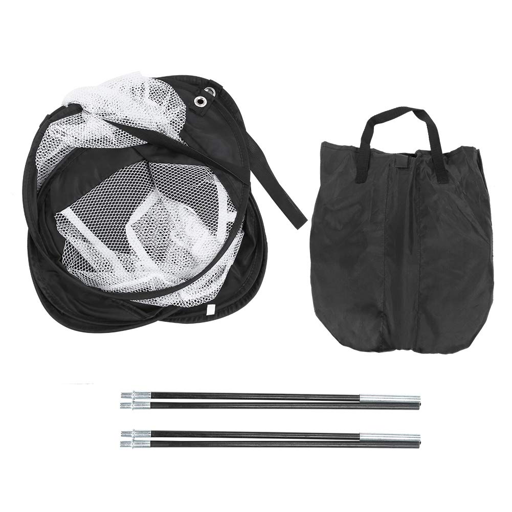 Portable Professional Sports Golf Training Practice Net, Golf Practice Net Golf Net for Backyard Driving Balls Target Exercise Accessories for Beginners(black+white)