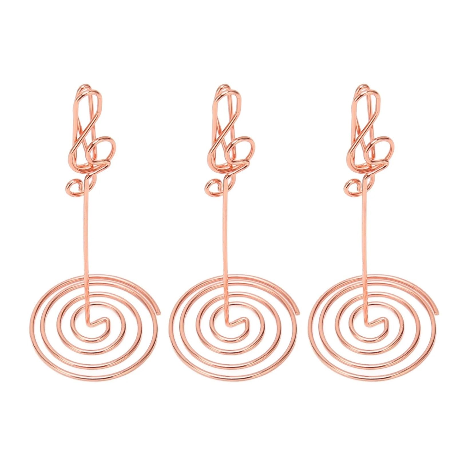 Kartenständer, 10 Stück Tischnummernständer in Kätzchenform, stabile Basis, galvanisiertes Metall, Roségold, Platzkartenhalter(Color 1)