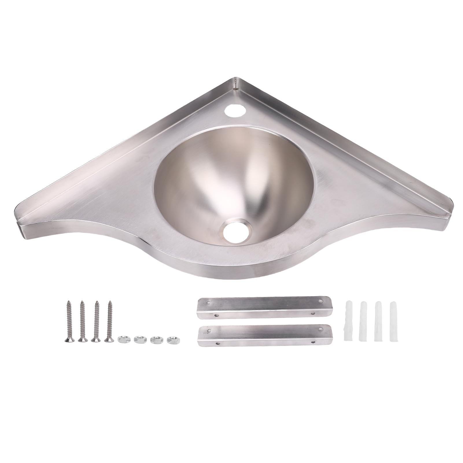 CZYWKDDPP RV Corner 15.9 X 5.1in 304 Stainless Steel Bathroom 40mm Outlet Space Saving for Motorhome Boat Yacht Kitchen