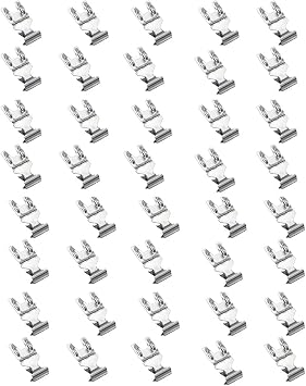 40 Pack Metal POP Clip Sign Stand Holders Rotatable Price Tag Clips Sign Holder Clip Price Rack Shelf Clips Display Clips for Retail Cards Advertising Display Warehouses Silver