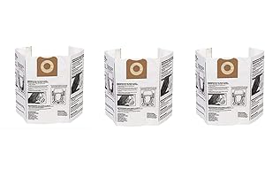 VF3502 High Efficiency Vacuum Bags for Ridgid Wet/Dry Vacs (3 X Pack of 2)