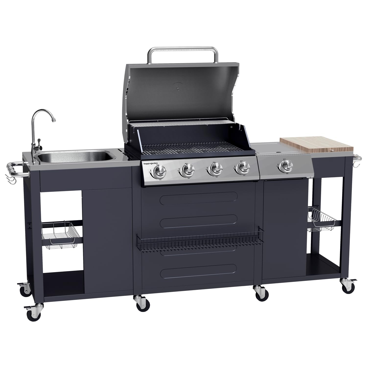 HAPPY GARDEN Cuisine d'extérieur Texas 4+1 Brûleurs 17,2 kW