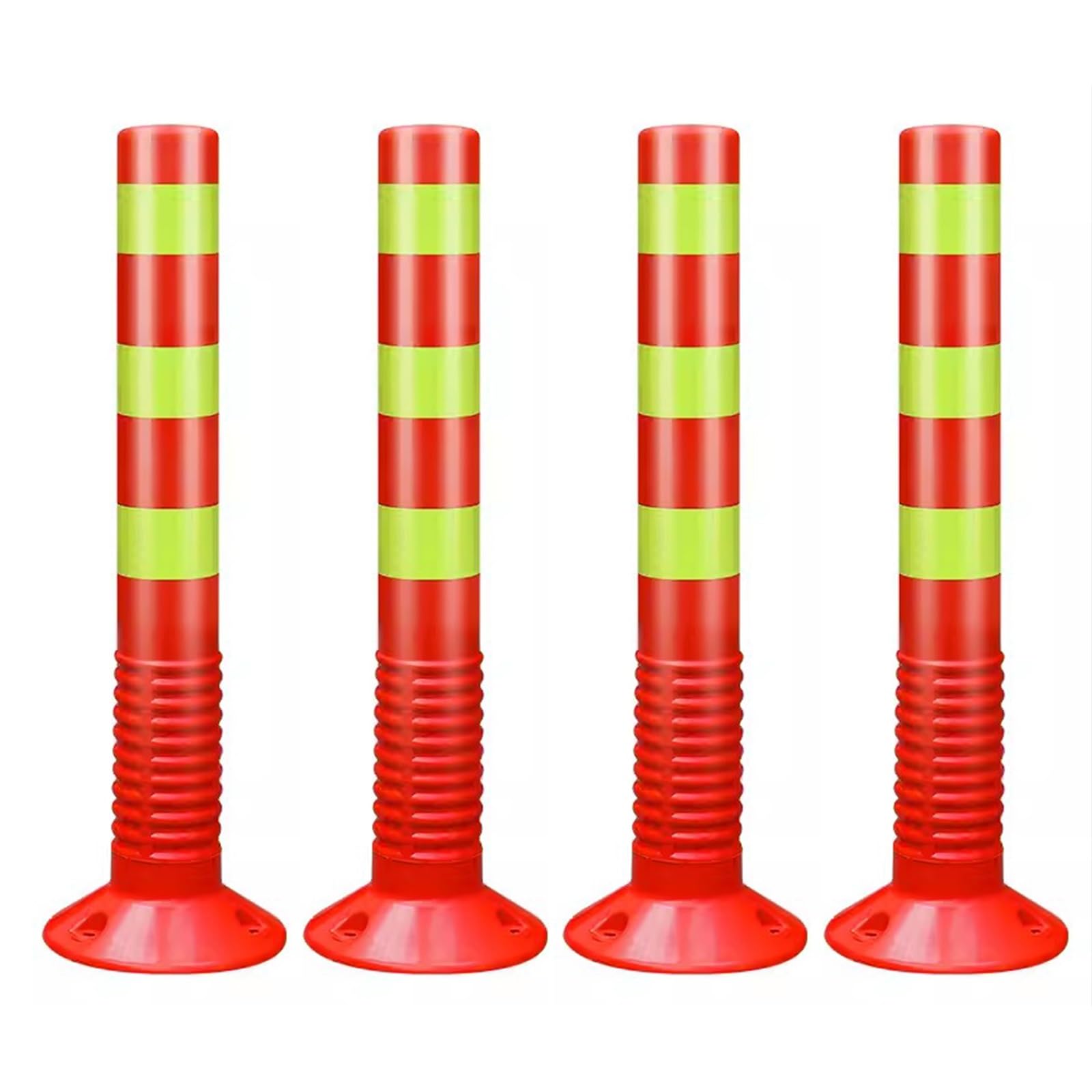 GDMDPTE Parking Barrier for Driveway, Plastic Flexible Traffic Delineator Cones for Parking Lot/Driving Practice/Residential Caution Roads, Construction Safety Barricade(10 Pack,H 45cm/17.7in)