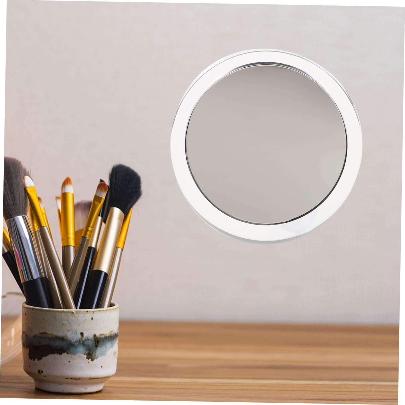 FRCOLOR 4 Espejos de Maquillaje con Ventosa para Mujer, Espejo de Maquillaje, Espejo de baño, Espejo de Aumento, Espejo de 20 aumentos, práctico Lupa de Afeitar, Viajes