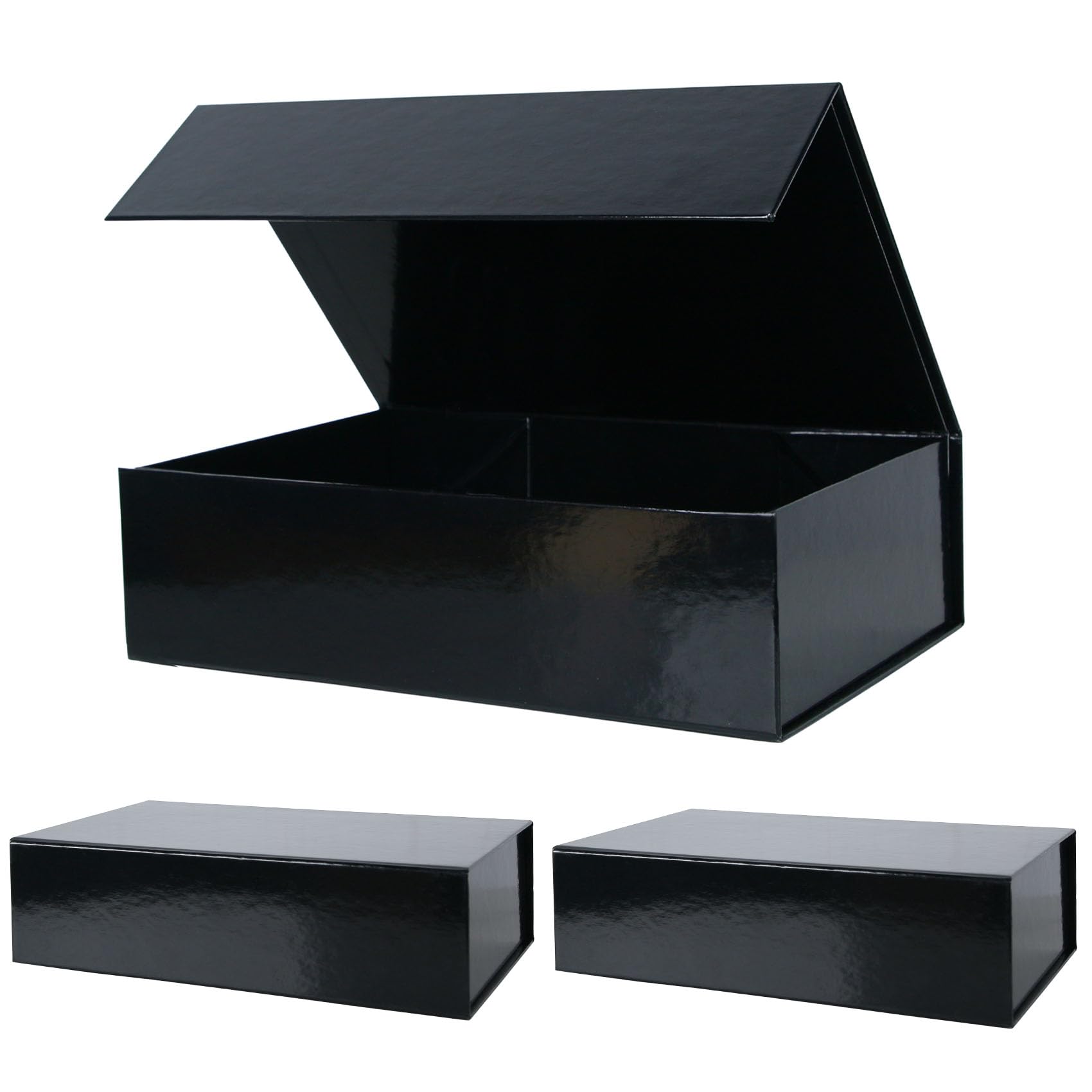 Black Large Gift Boxes for Presents with Magnetic Closure Lids (3 Pack) โ image 1