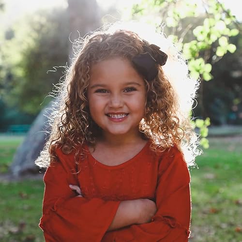 Miniatura 6 de WillingTee Lazos para el pelo de 4.5 pulgadas para niñas, cinta de grogrén, lazos grandes para el cabello, pinzas de cocodrilo, accesorios para el