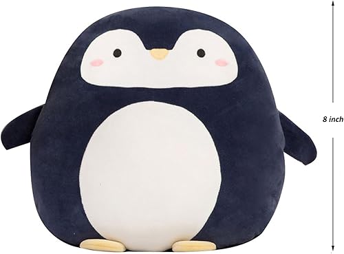 Miniatura 7 de Almohada de peluche de pingüino, 8 pulgadas, diseño de pingüino kawaii, lindo juguete de peluche de pingüino, almohadas de animales, regalos para