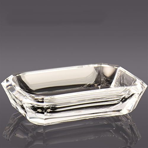 Miniatura 7 de WAIT FLY Jabonera acrílica para baño, balcón, lavandería, piscina, jabonera decorativa, color plateado, 1 unidad