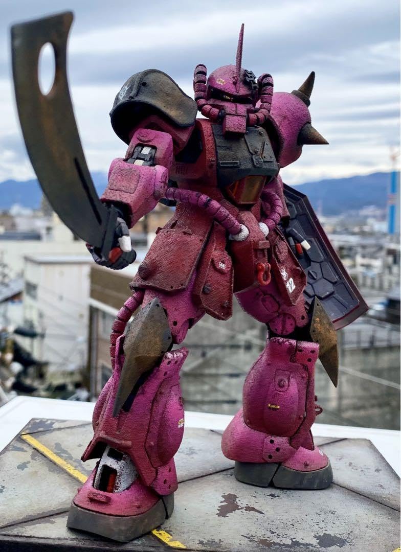 ガンプラ　MG MSV YMS-07シャア専用プロトタイプグフ　完成品 ガンプラ MG MSV YMS-07シャア専用プロトタイプグフ 完成品 漢の