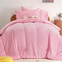 Vista 1 de SLEEP ZONE Juego de edredón de 5 piezas para niños, tamaño individual, súper lindo y suave, ropa de cama para niños en una bolsa, juego de 5 piezas