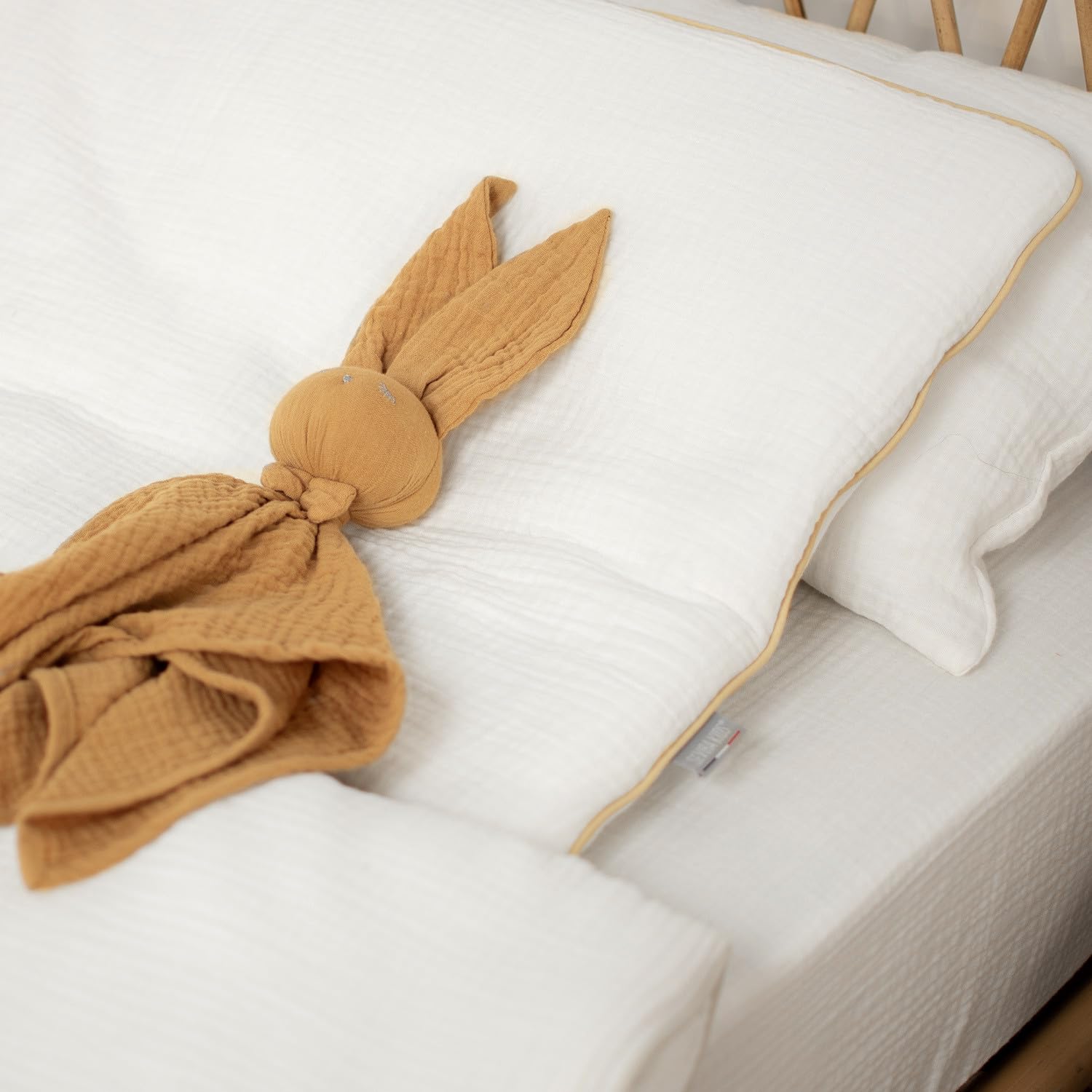 Sevira Kids – Almohada plana de gasa de algodón, Jeanne Made in France