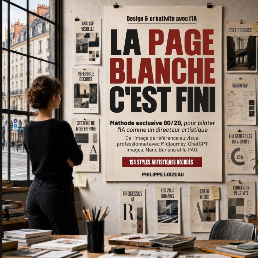 Design & Créativité avec l'IA - La page blanche, c'est fini !: Méthode exclusive 80/20 pour piloter l'IA comme un directeur artistique - De l'image de ... Images, Nano Banana & la PAO - 194 styles