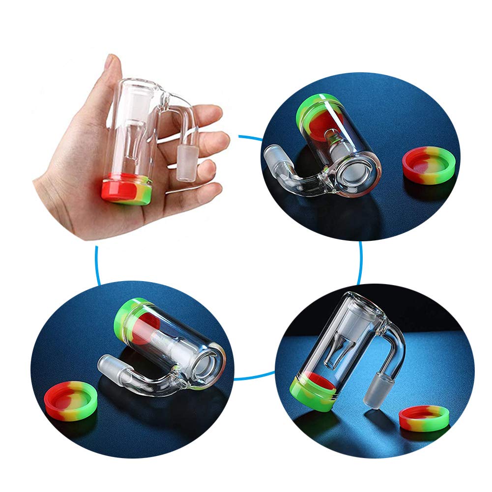 Se puede reutilizar el colector de vidrio macho de 14 mm y el recipiente de silicona (rojo y verde)
