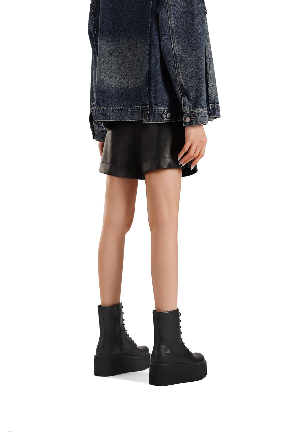 QUEEN HELENA Anfibi Donna Scamosciati Stivaletti Platform X35-92
