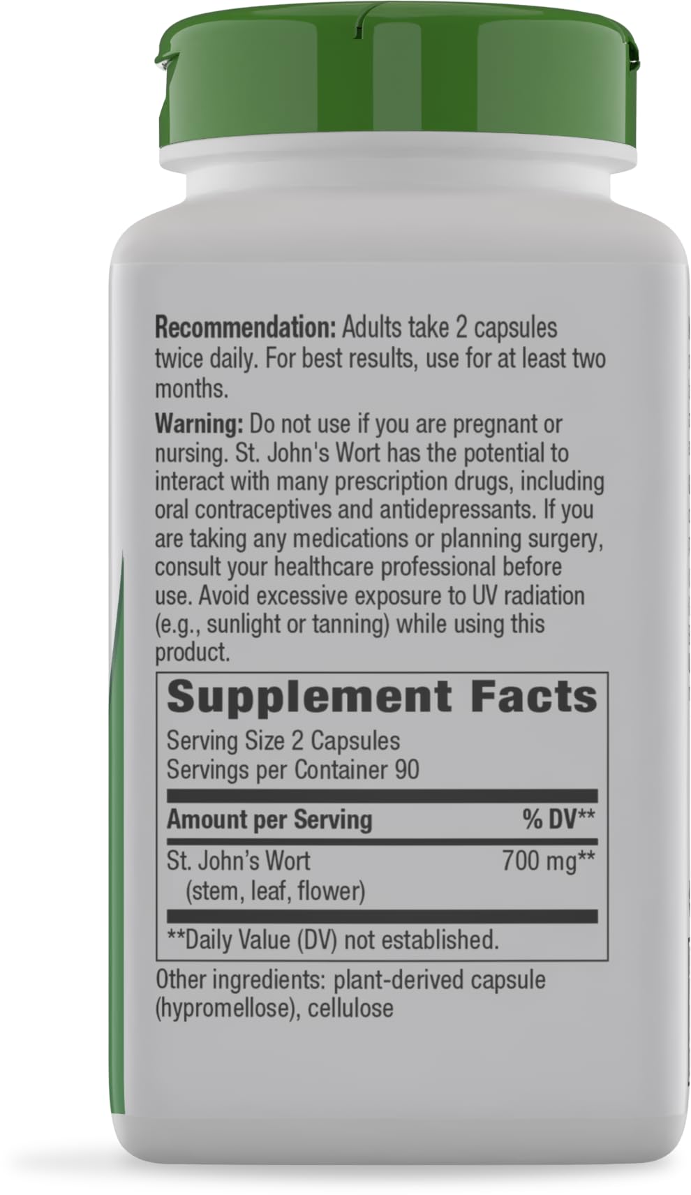 Nature's Way St. John’s Wort Capsules, 700 mg per Serving, 180 ct — Amazon image 9