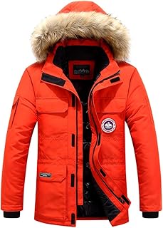 doudoune fourrure rouge