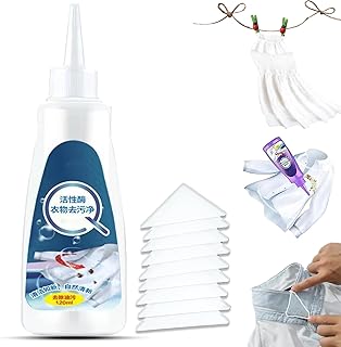 HONGJIANV Fourpeopeo Active Enzyme Laundry Stain Remover, Active Mold Clothing Stain Removal Agent, Active Enzyme Clothing Stain Remover, Active Enzyme Laundry Stain Remover (B-1PC)