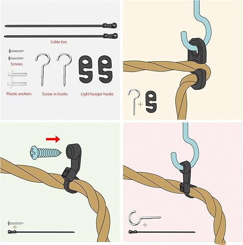 Miniatura 7 de Lámpara colgante de ratán para enchufar, con cable de enchufe, cable de cuerda de cáñamo de 15 pies, lámpara de interruptor de encendidoapagado para