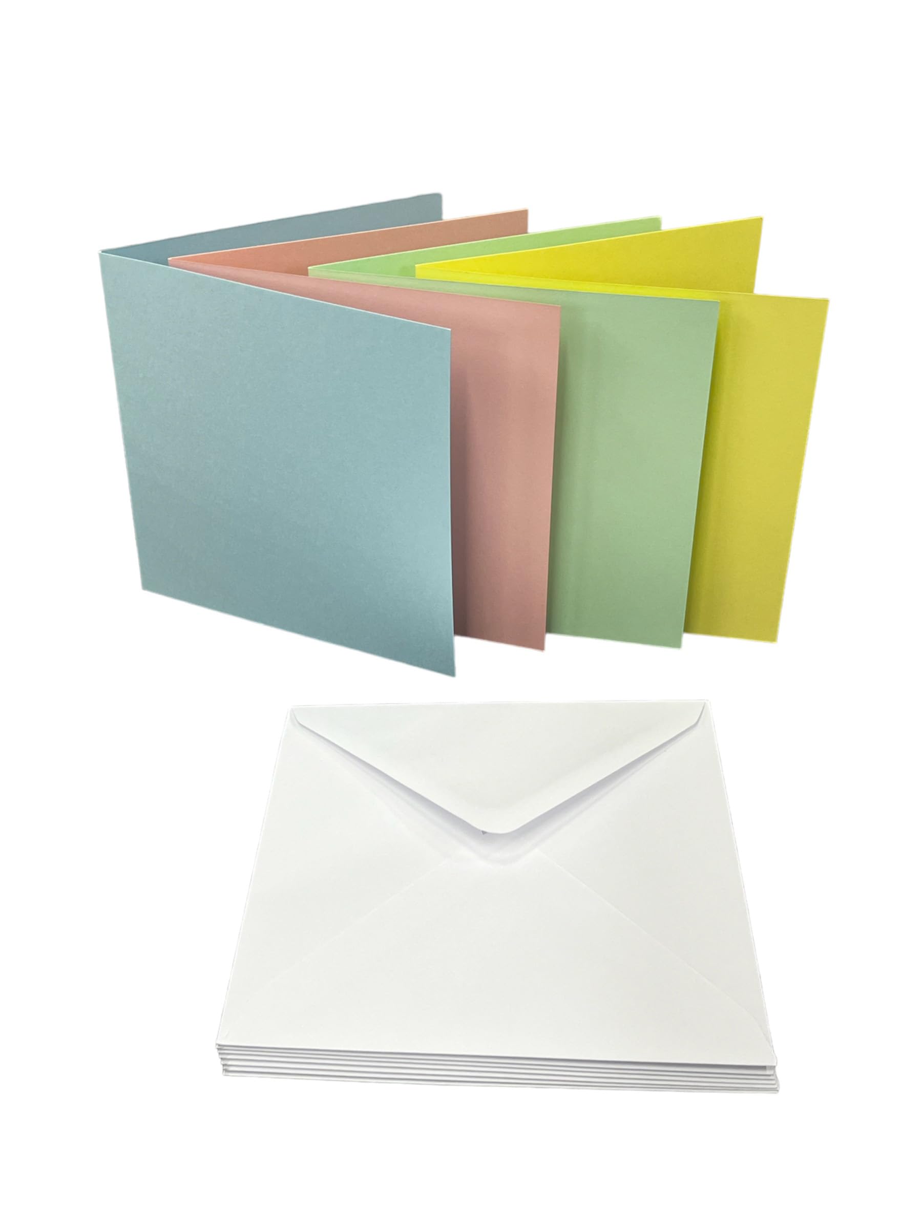 50 Tarjetas Y Sobres Blancos En Blanco, Sobres Blancos De 6 X