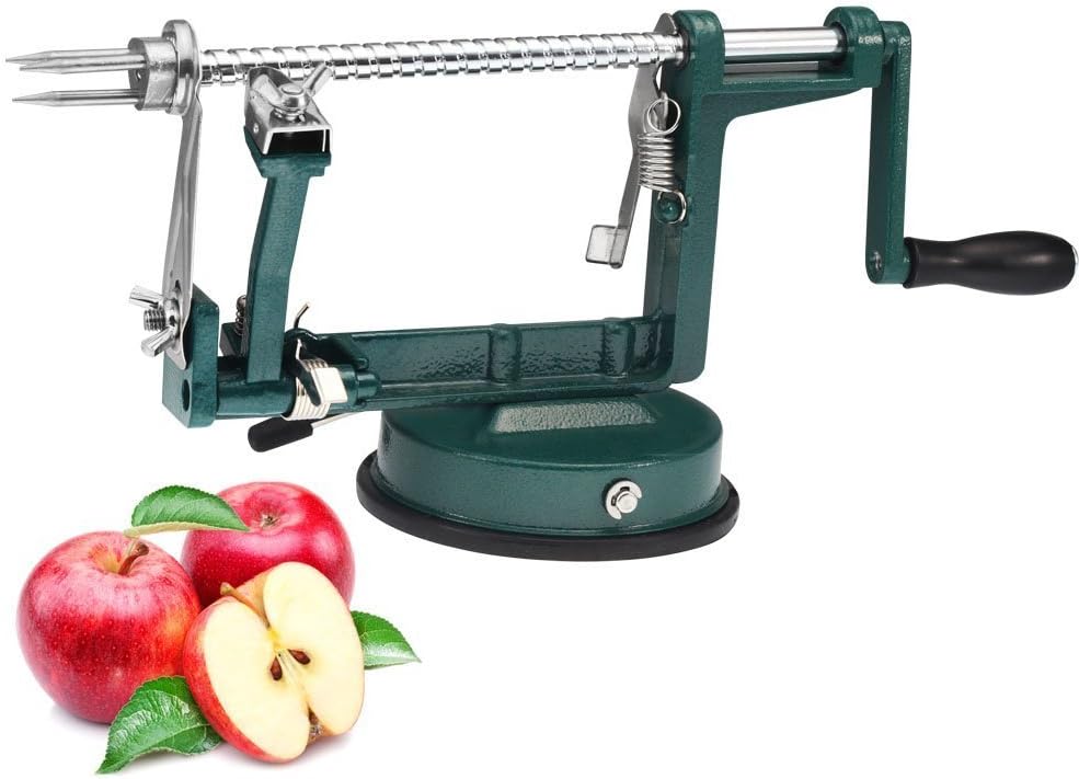 Apple Peeler Stainless Steel with Suction Base Green
