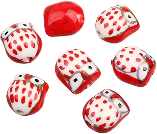 Miniatura 6 de EXCEART Cuentas de cerámica a granel Perlas dispersas Perlas de fabricación de joyas Cuentas de cerámica DIY Perlas de Cerámica Perlas de Cerámica