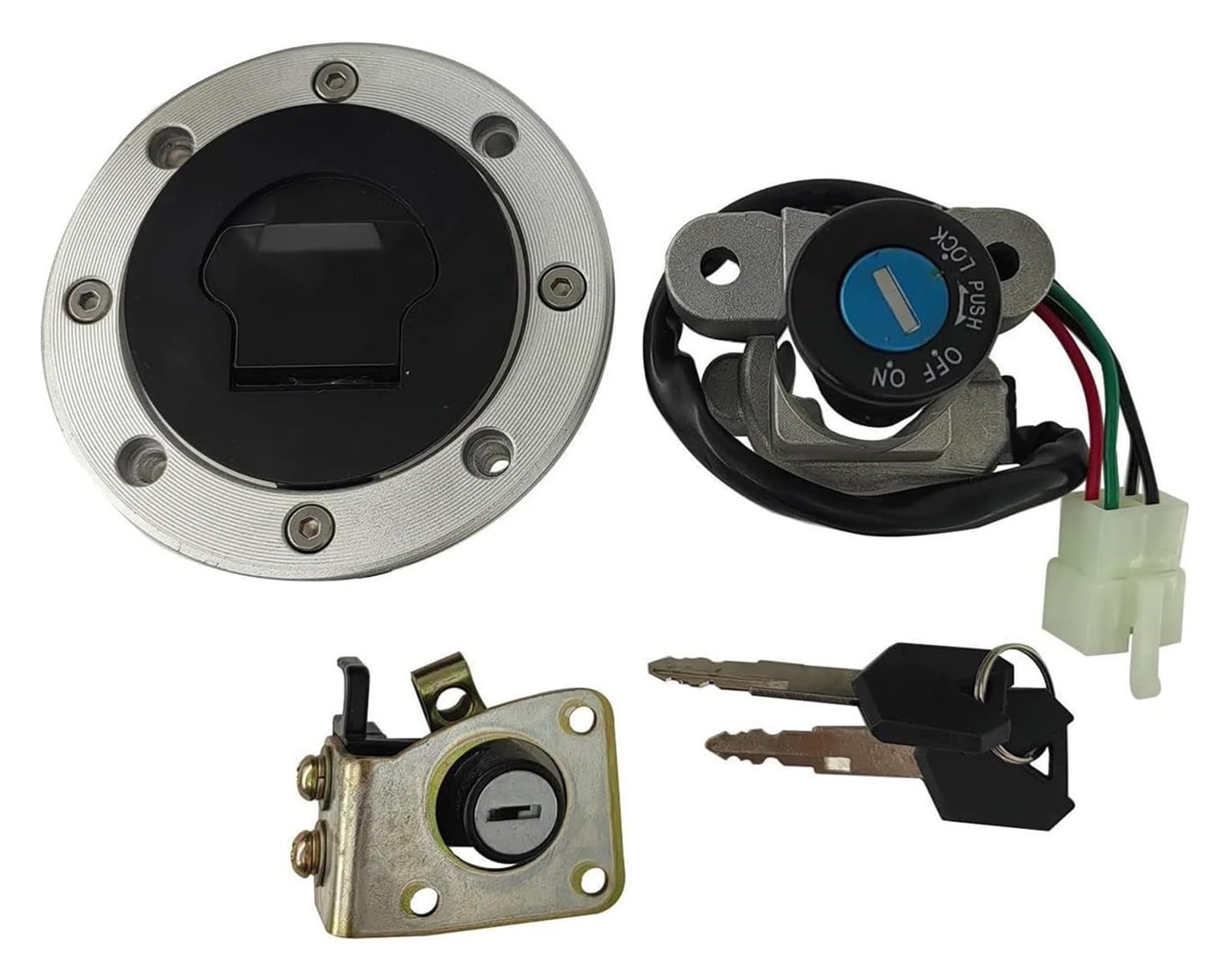 Cerradura De Encendido para Suzuki para GSX400 para GK79A para Impulse 1994-1999 Interruptor Arranque Cerradura Encendido Motocicleta Combustible Tanque Juego Llaves