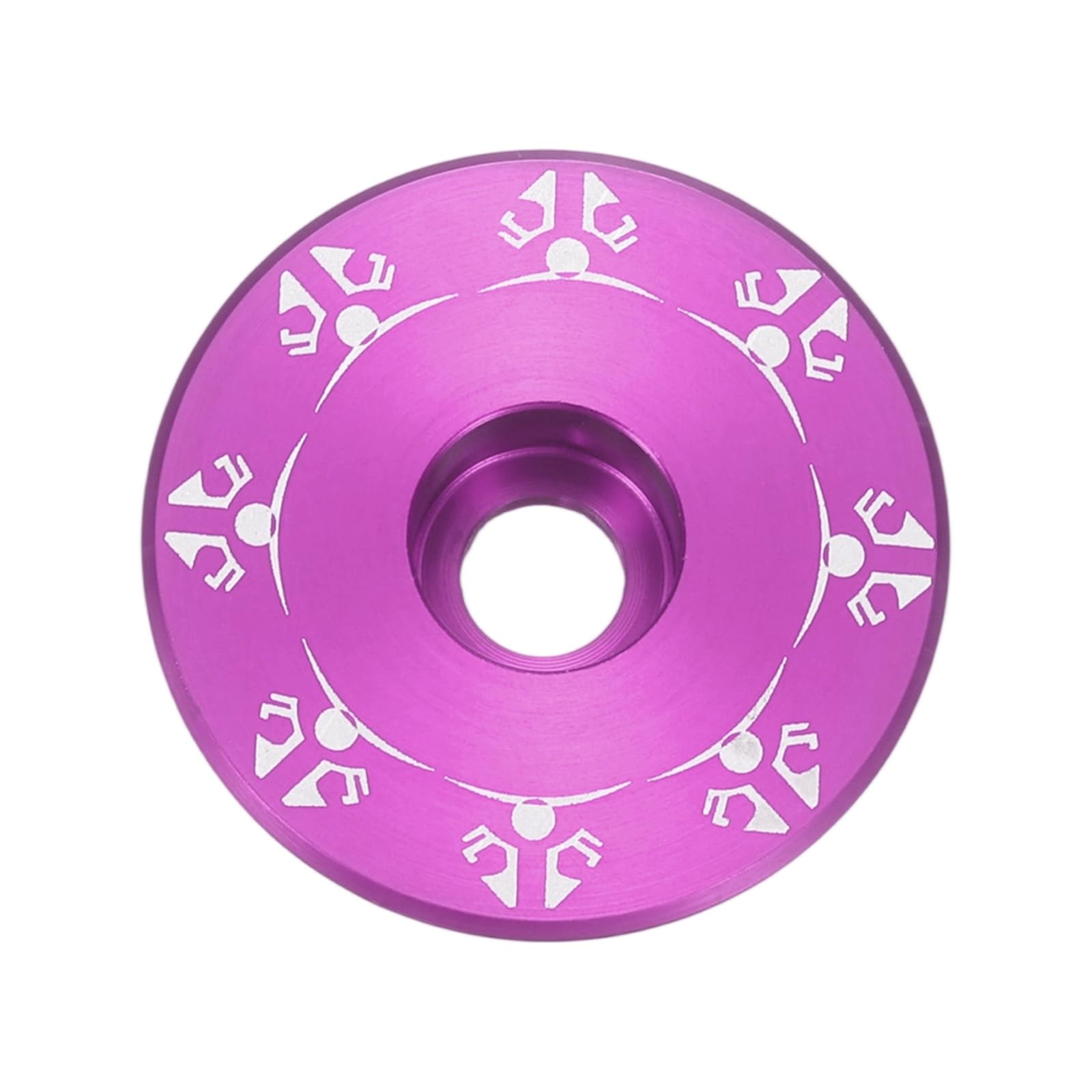sourcing map Bicycle Headset Stem Top Cap 1-1/4" (31.8mm) OD Aluminum Alloy Cycling Headset Stem Cover Snowflake Pattern for Mountain Bike Road Bike MTB, Pink