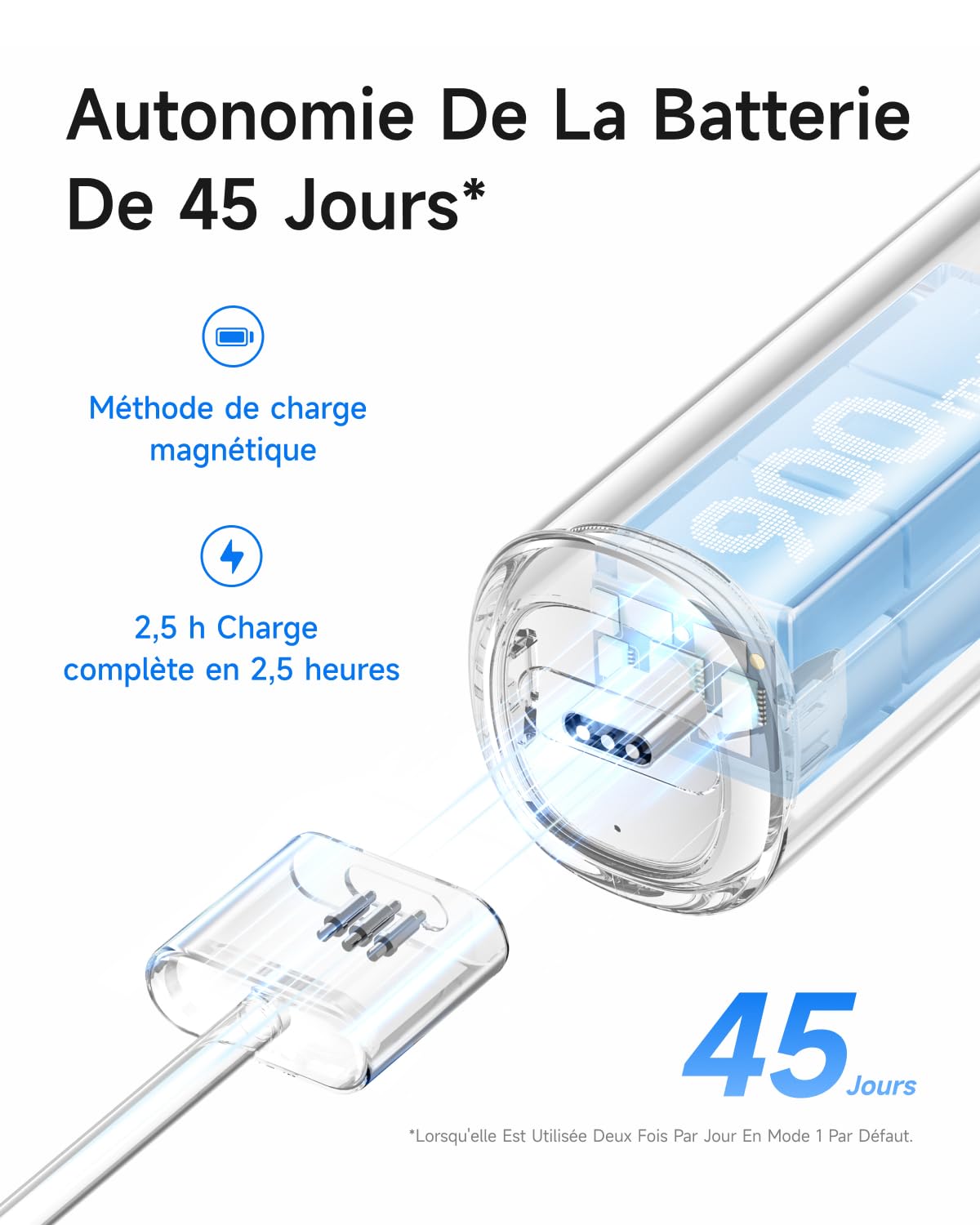 Laifen Wave Brosse À Dents Électrique Sonique, Pionnière 60° Oscillation Vibration, Autonomie de 45 Jours avec 3 Têtes de Brosse, Étanchéité IPX7, Acceptée par l’ADA pour Voyages (Édition Cadeau)