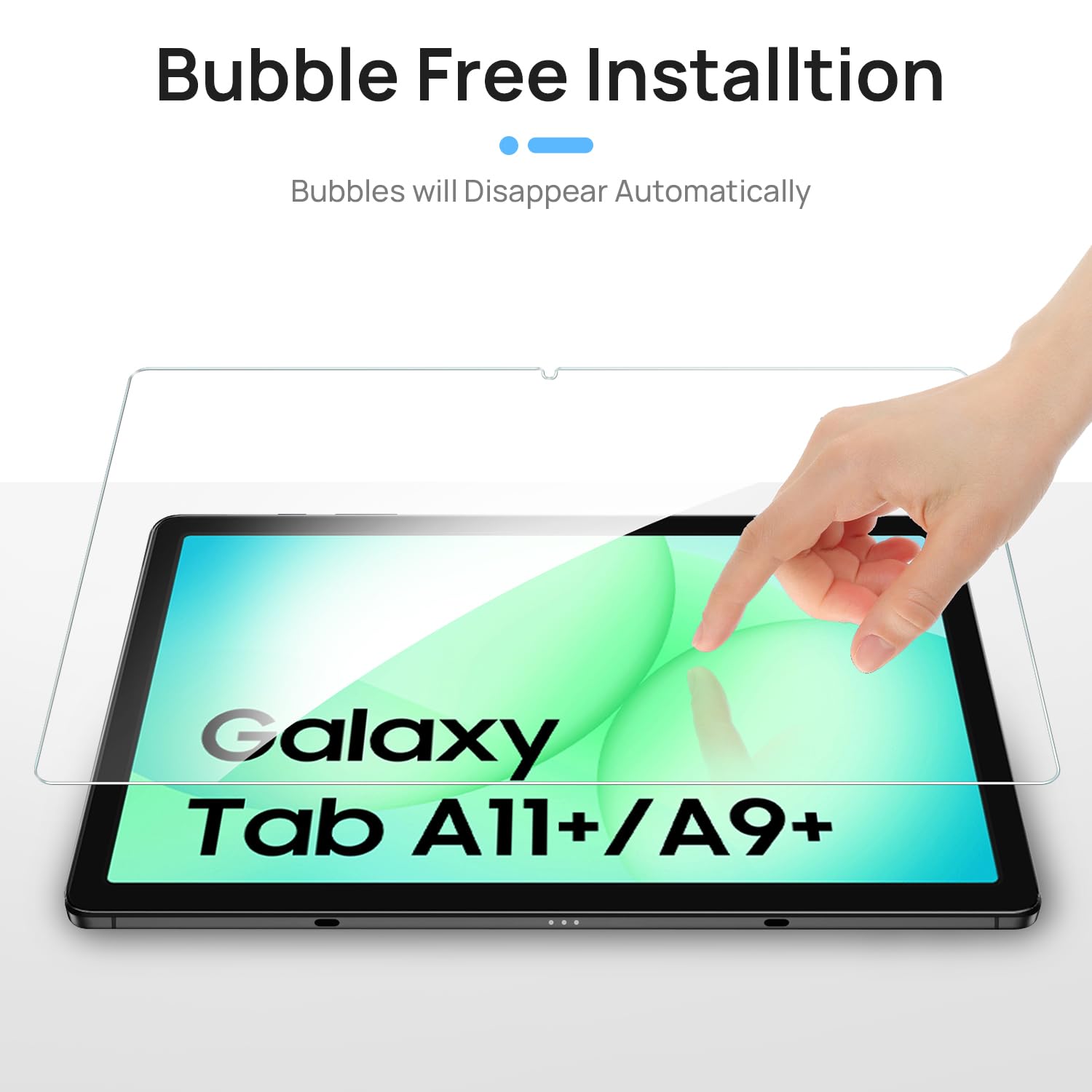 Gerutek Pellicola Protettiva Vetro Temperato per Samsung Galaxy Tab A11 Plus 11 Pollici 2025 9H