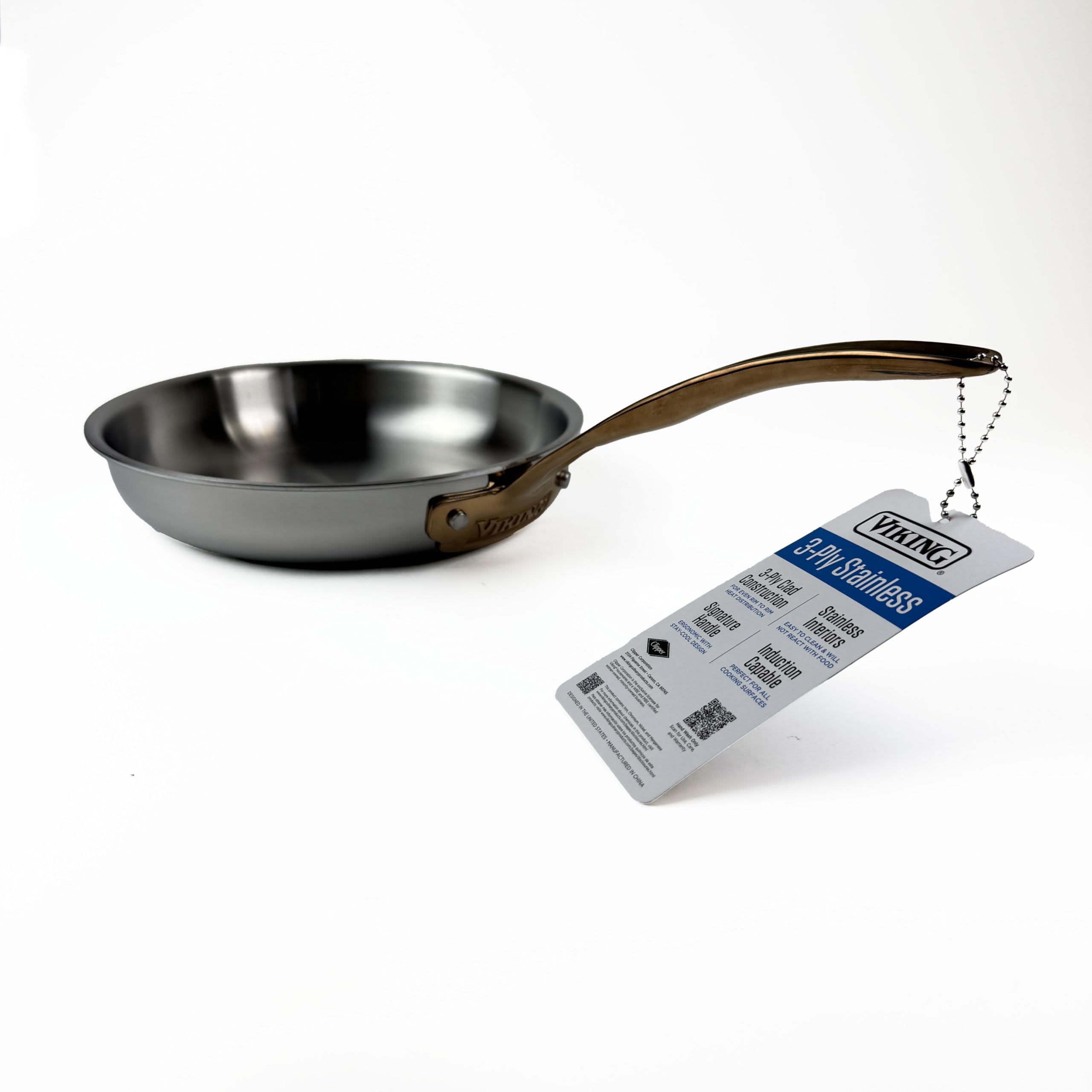 Amazon.com: Viking 8 Inch Fry Pan with Copper Handle – 3-Ply