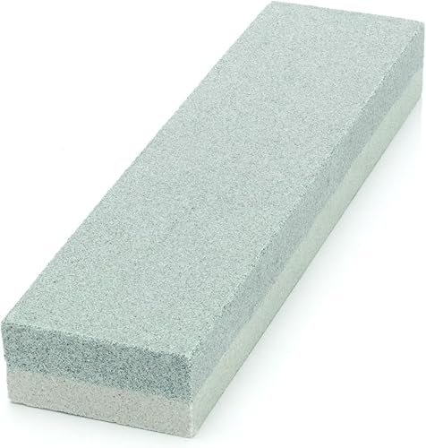 SE 8" Dual Grit Sharpening Stone - 120240 Aluminum Oxide for Knives, Tools, and Blades - SS8