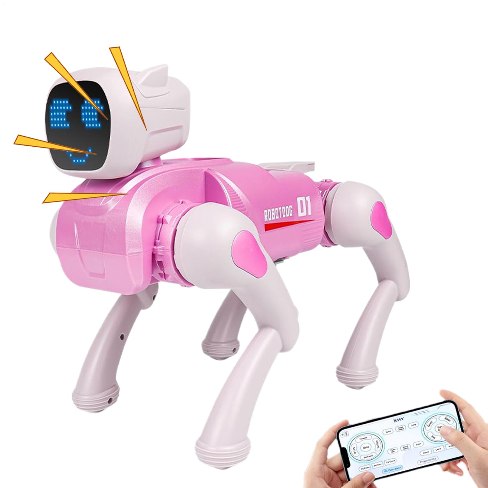 Cucciolo Robot Giocattoli Educativi Realistici Figure Telecomandate | Cane Robot Giocattolo Programmabile Per Bambini Ragazzi Casa Scuola Giardino Viaggio Compleanno Natale Festa