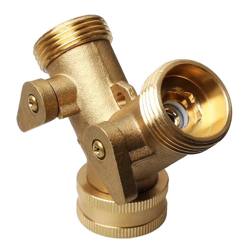 Buy kuou Brass Manifold, 3/4" Tap Y Splitter Brass Manifold Two Way