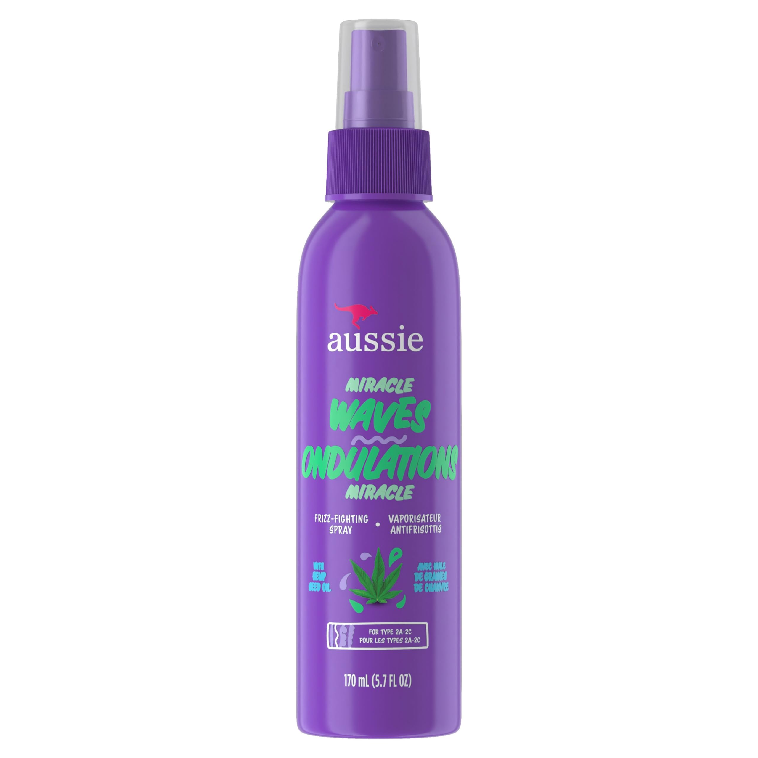 Aussie Miracle Waves Frizz-Fighting Hair Spray with Hemp Seed Oil