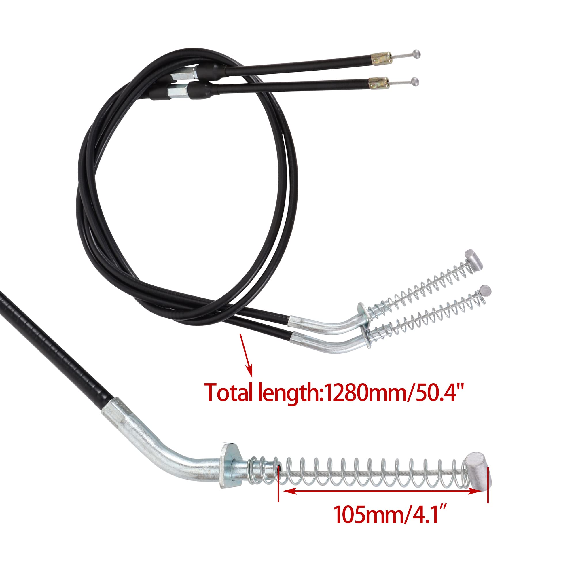 WOOSTAR 1280mm Cavo Freno con Regolatore Sostituzione per 50cc 70cc 90cc 110cc 125cc ATV Quad Confezione da 2