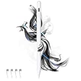 Stylus Pens for Touch Screens Power-Display Tablet Pen POM Tip Magnetic Digital Touch Pen Compatible with iPhone/iPad/iPad Pro/Lenovo/and Other iOS/Android Smartphone and Tablet Devices (White)