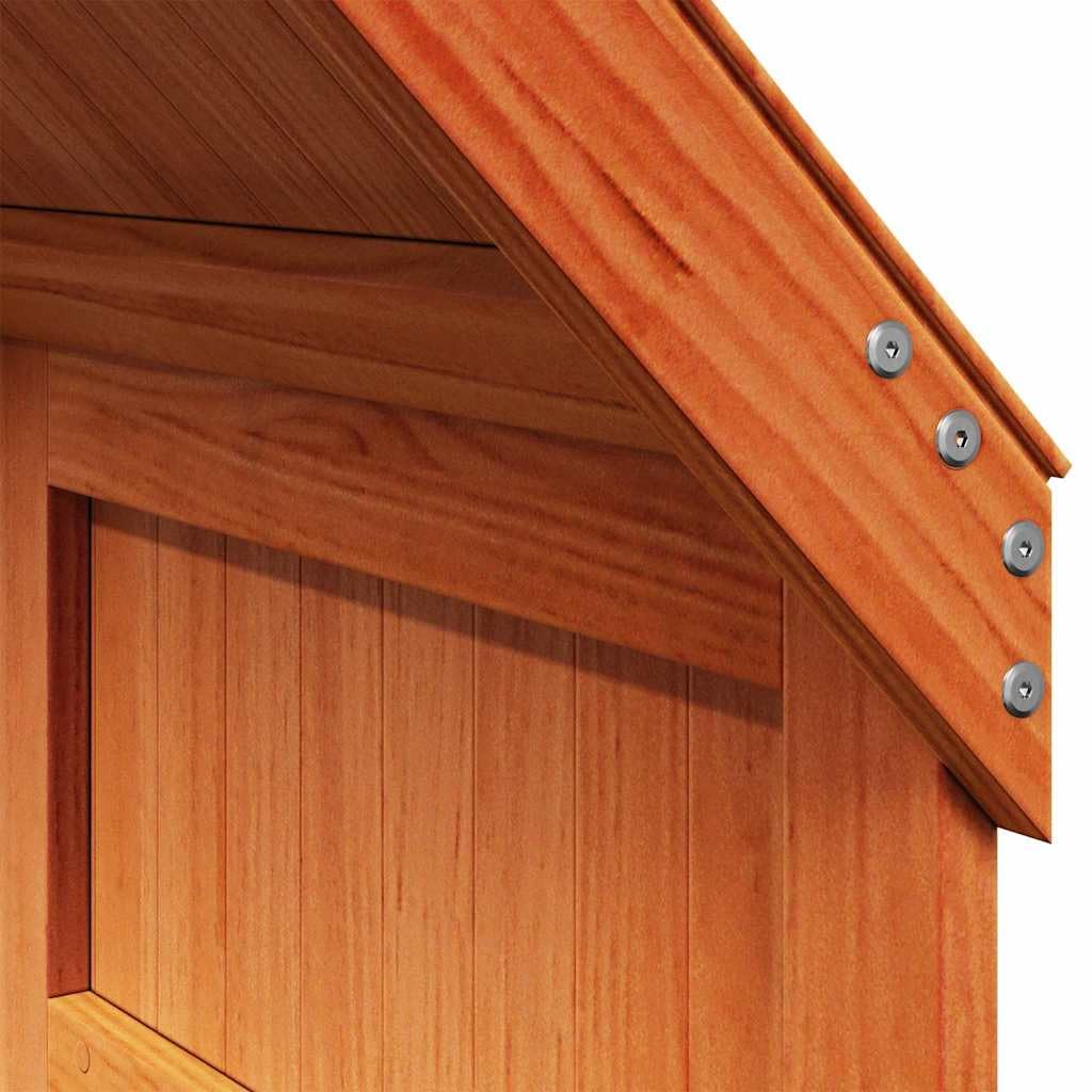 Techo para cuna de madera de pino maciza, color marrón cera, 55 x 84 x 132 cm, con lado abierto, adecuado para habitaciones infantiles, accesorios para marco de cama y montaje, somier de