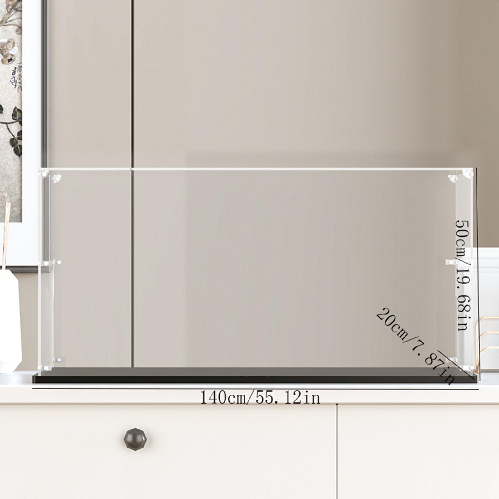 Acryl-Vitrine Modell-Vitrine für LG 10294 Collectibles Transparente Staubdichte Vitrine A3mm,140x20x50CM